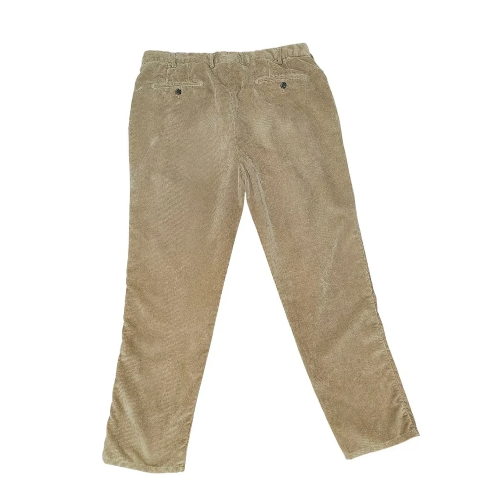 Peter Millar Nanoluxe Corduroy Pants Mens 38x32 Tan Straight Stretch Casual